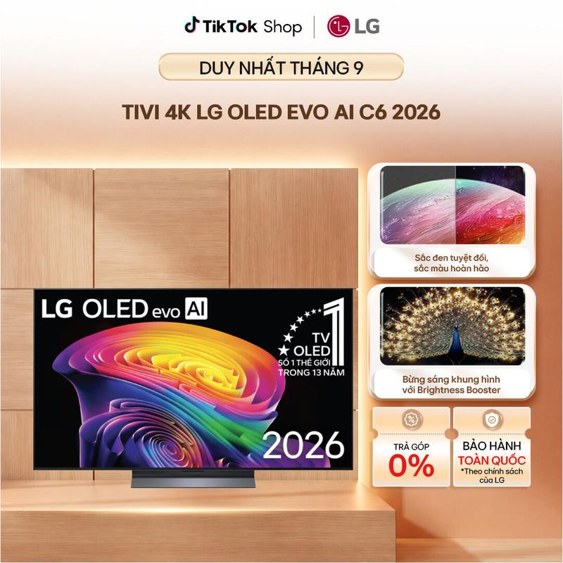 Tivi 4K LG OLED evo AI C6 2026 55 inch | OLED55C6PSA