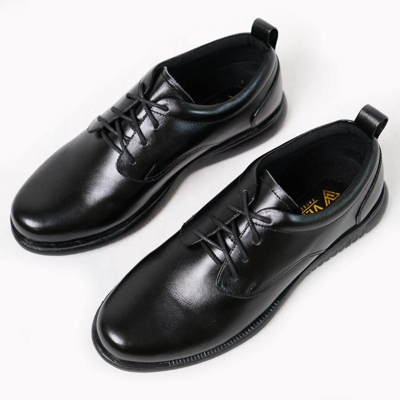 Sepatu Formal Pria Black Casual Kerja Kantor Kulit Sapi Asli Simple Basic Hitam 1