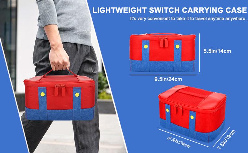 Product Introduction of Cute Switch Carry Case for Nintendo Switch/Lite/OLED, Mario Red 11