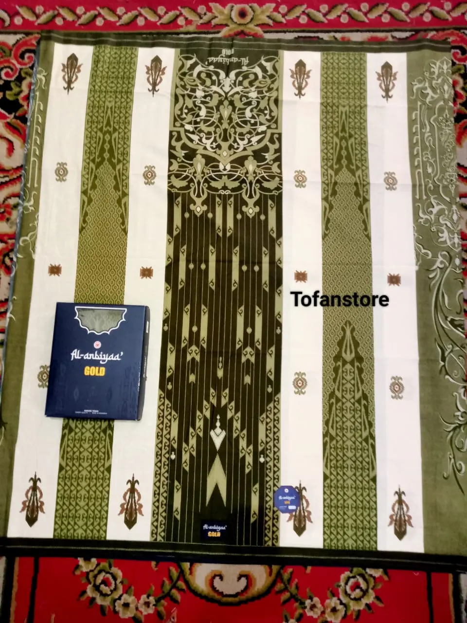 Sarung tenun Al Anbiyaa Gold Terbaru Sarung Pria Muslim Dewasa Bahan Katun Premium Motif