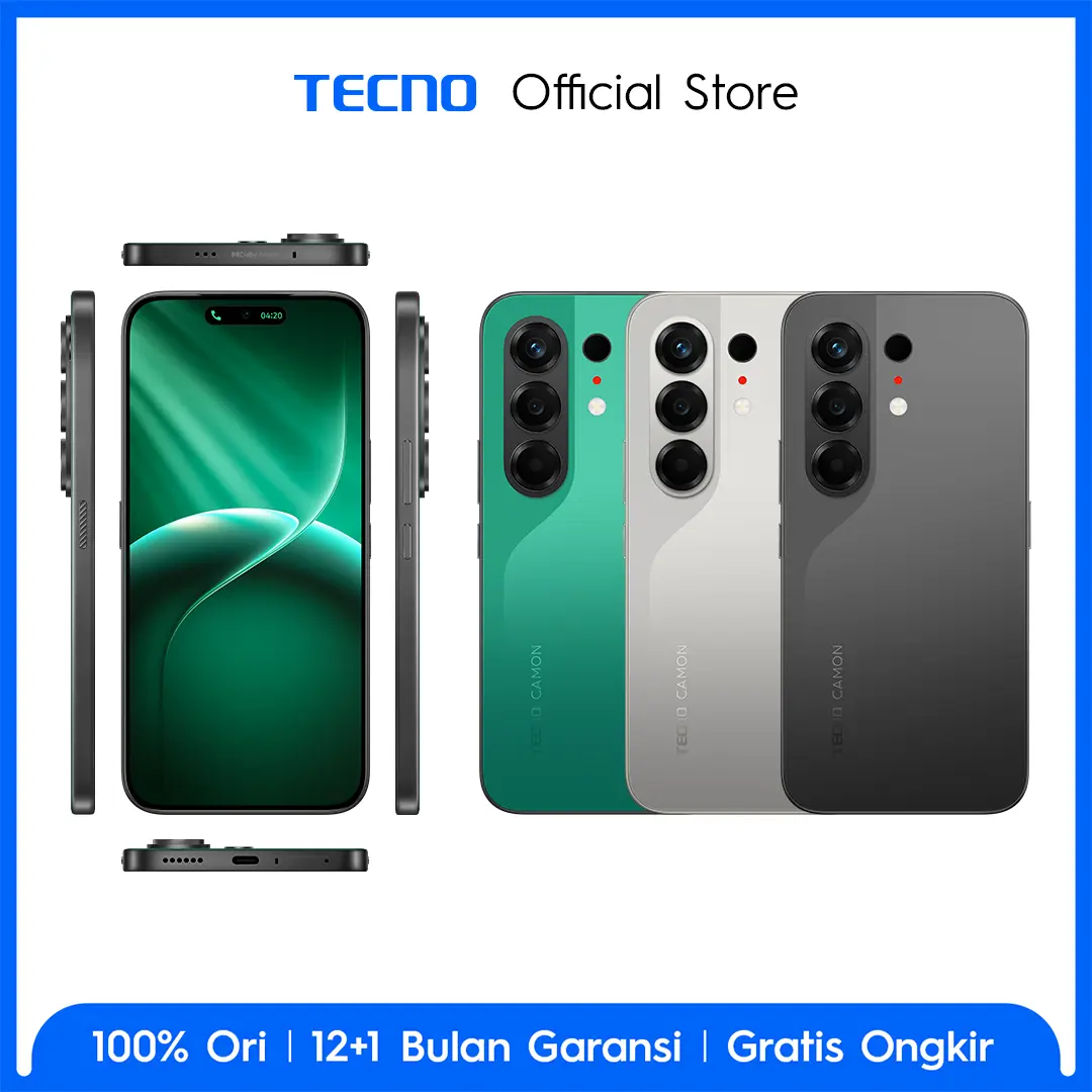[NEW] [SUPERZOOM FLASHSNAP] TECNO CAMON 50 8GB+8GB*/256GB, 50MP Sony + 8MP Ultra Wide, 32MP Front Camera, 1.5K 144Hz AMOLED, Mediatek Helio G200 Ultimate , IP69K, 45W Ultra Charging, camon50