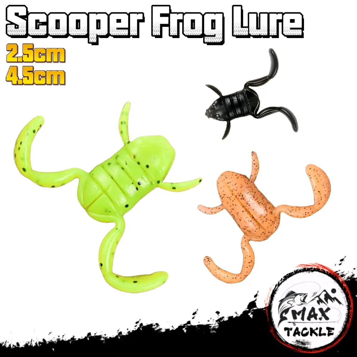 【MAX.T】 Scooper Frog Lure 1pc Top Water Lure Umpan Katak Casting Haruan Floating Soft Frog Fishing Bait Soft Plastic 【KK024】 Outdoor