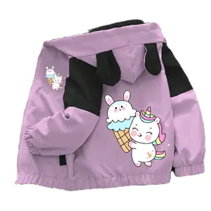 jaket hoodie kombinasi anak perempuan gambar UNICORN model terbaru harga terjangkau Fashion