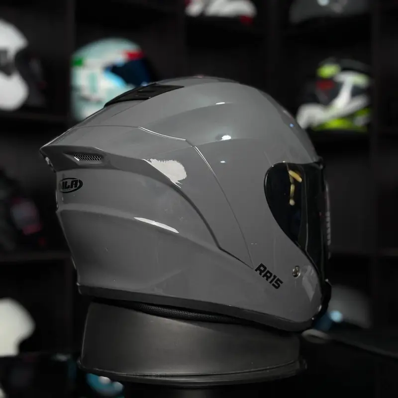 Helm Half Face Mla Kyroz II Solid Grey Dof Kaca Hitam/Helm Half Face Pria Wanita Dewasa SNI Motorcycle 4