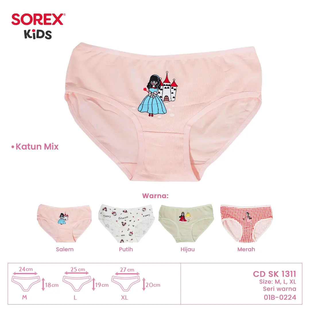 SOREX KIDS GIRL 1311 LITTLE PRINCESS - CD CELANA DALAM ANAK PEREMPUAN