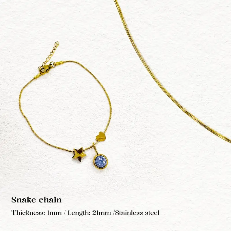Spar.co Beads Gold Charm Liontin Titanium  Lapis Emas  Bentuk Angka Untuk Kalung atau Gelang Custom Flexible Model Beads SP-AAF1121 2