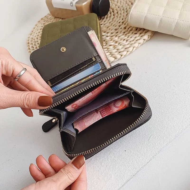 W77 Dompet Pendek Wanita Quilted Kotak Kotak Women Short Wallet DOMPET DOUBLE FUNGSI FASHION WANITA 5