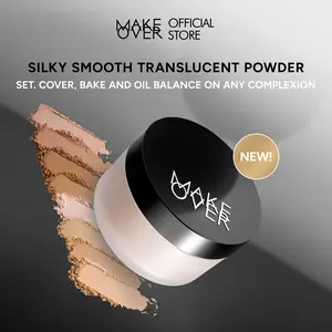 [SPECIAL HOLIDAY LOOK] MAKE OVER Silky Smooth Translucent Powder - Bedak Tabur Loose Powder Lembut Ringan Oil Control Menghaluskan Makeup Natural Non-Comedogenic BEST SELLER Somethin Time Less w Maybe Euphoria