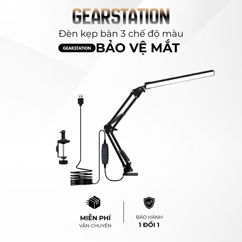 Đèn Học Đèn Kẹp Bàn LED Chống Cận Bảo Vệ Mắt, 3 Chế Độ Ánh Sáng, Điều Chỉnh Góc Linh Hoạt 360 Độ