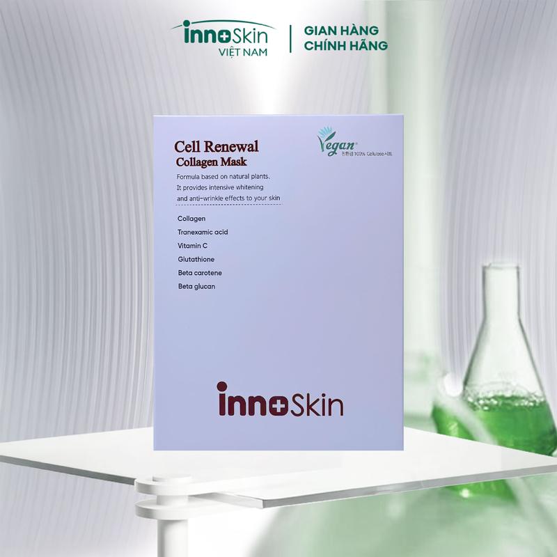 HV T42 - Full 1 hộp 5 miếng Mặt nạ collagen Vegan Innoskin