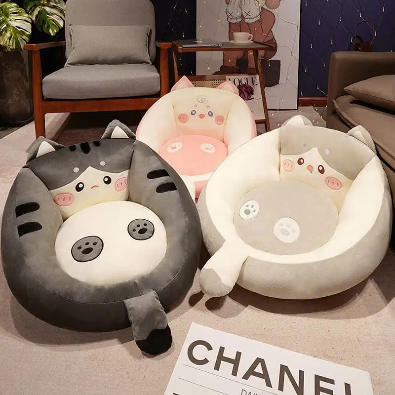 Yelvo Bantal Sofa Anak Model Kartun Lucu Ukuran 50x30 CM Bahan Katun Berkualitas Bebas BPA Isian Dacron Nyaman Aman Lembut Desain Unik Furniture