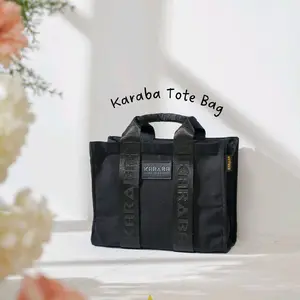 Karaba Tote Bag-Tas Canvas Hitam Eksklusif