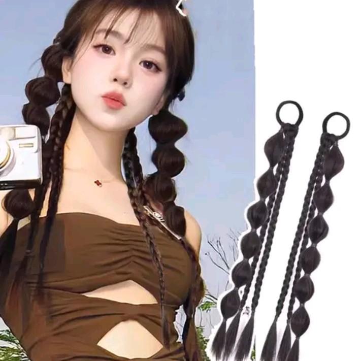 Griya Rema Rambut Kepang Rambut Sambung Hair Extension Rambut Kepang Balon Rambut Kepang Lucu Hair extension Kepang 0
