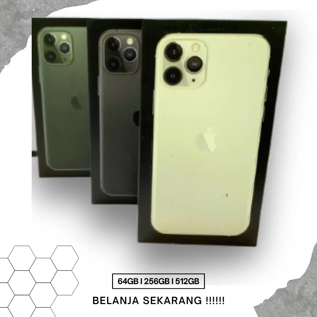 ( Secondhand ) Iphone 11 PRO / PRO MAX 64GB I 256GBGB I 512GB Ex Ibox Beacukai FULLSET BERGARANSI