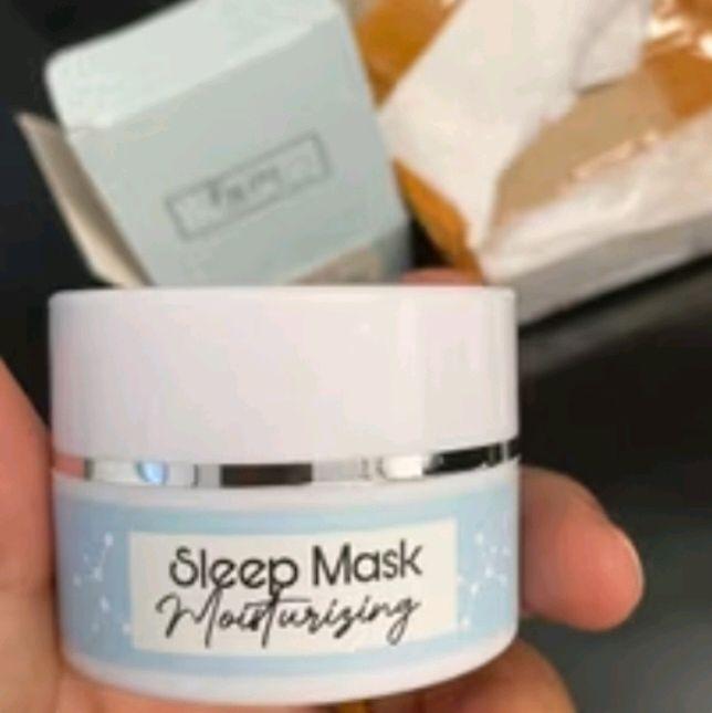 Cream byzoe moisturizing sleep mask brightening.. biru muda 1produk 6