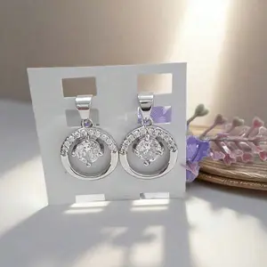 Liontin Permata Livy Kilap Silver Fashion Wanita Aksesoris Perhiasan (1pcs)