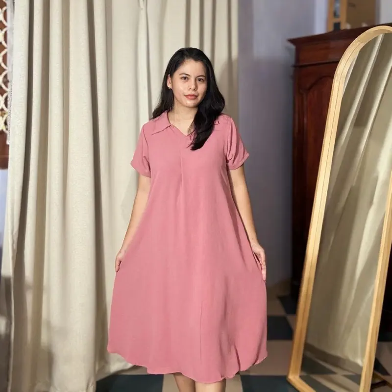 Daster Nona Bahan Crinkle Airflow Dress Nyaman Tidur 0