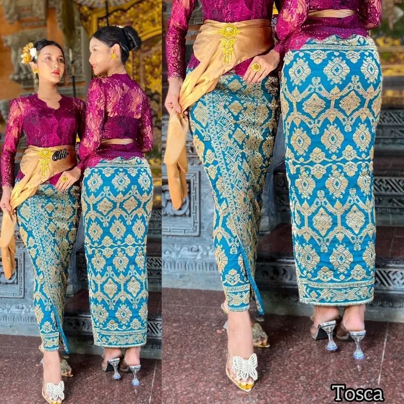 Kamen strait bordir benang metalic mas cendana gold ( kamen saja ) 0