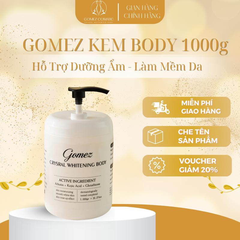  Gomez Kem Body 1KG Dưỡng Ẩm & Làm Mềm Da Nâng Tone Cho Mọi Loại Da Chiết Xuất Tự Nhiên Thẩm Thấu Nhanh Hương Thơm Dịu Nhẹ Dưỡng Ẩm Sâu Làm Sáng Da 