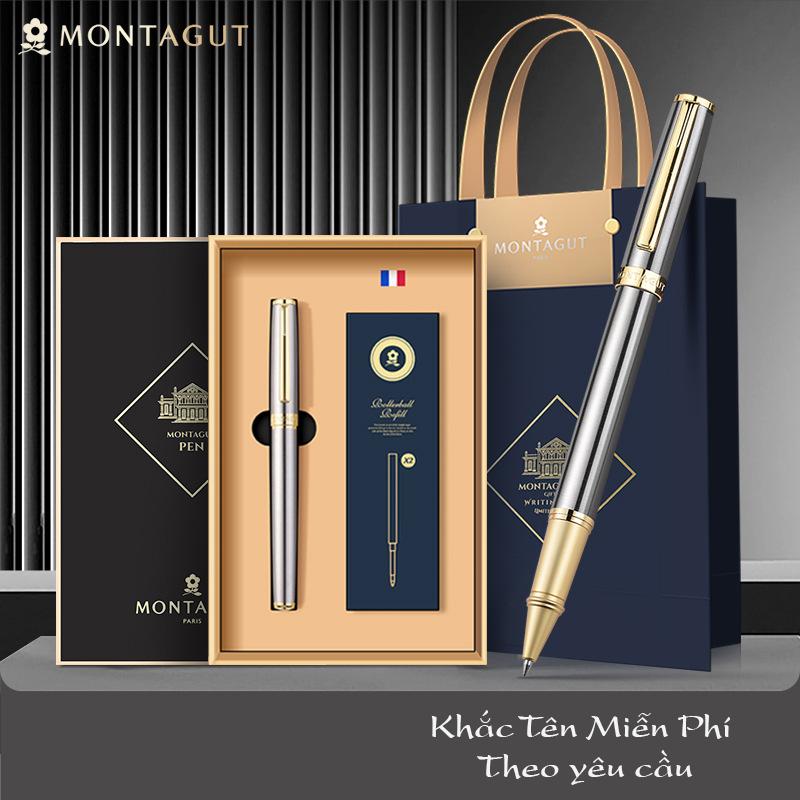Bút Ký Montagut Cao Cấp khắc Tên theo yêu cầu Dành Cho Nam Và Nữ Bút Gel Kim Loại Cao Cấp Bút Bi