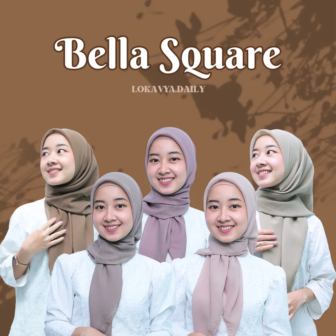 LOKAVYA | HIJAB BELLA SQUARE | SEGI EMPAT | POLYCOTTON