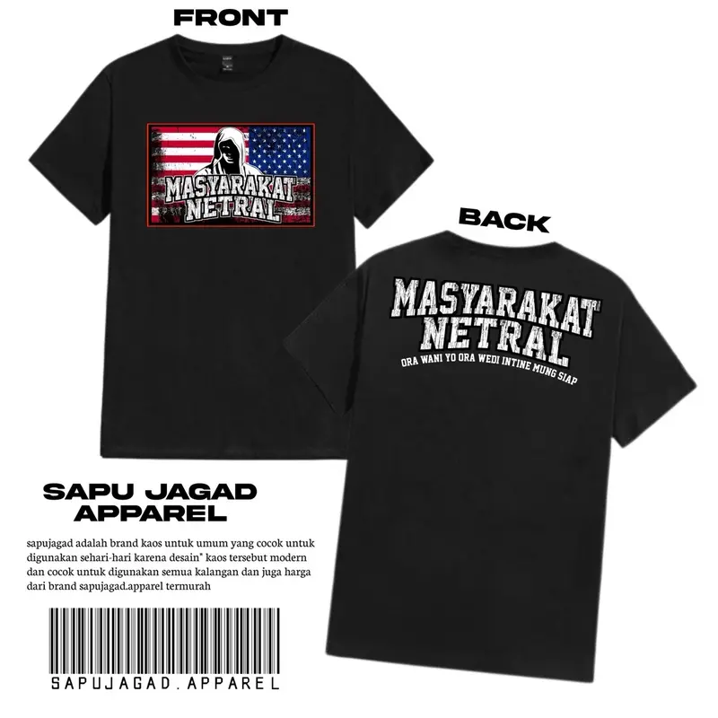 Tshirt Kaos Masyarakat Netral FREE STIKER 0