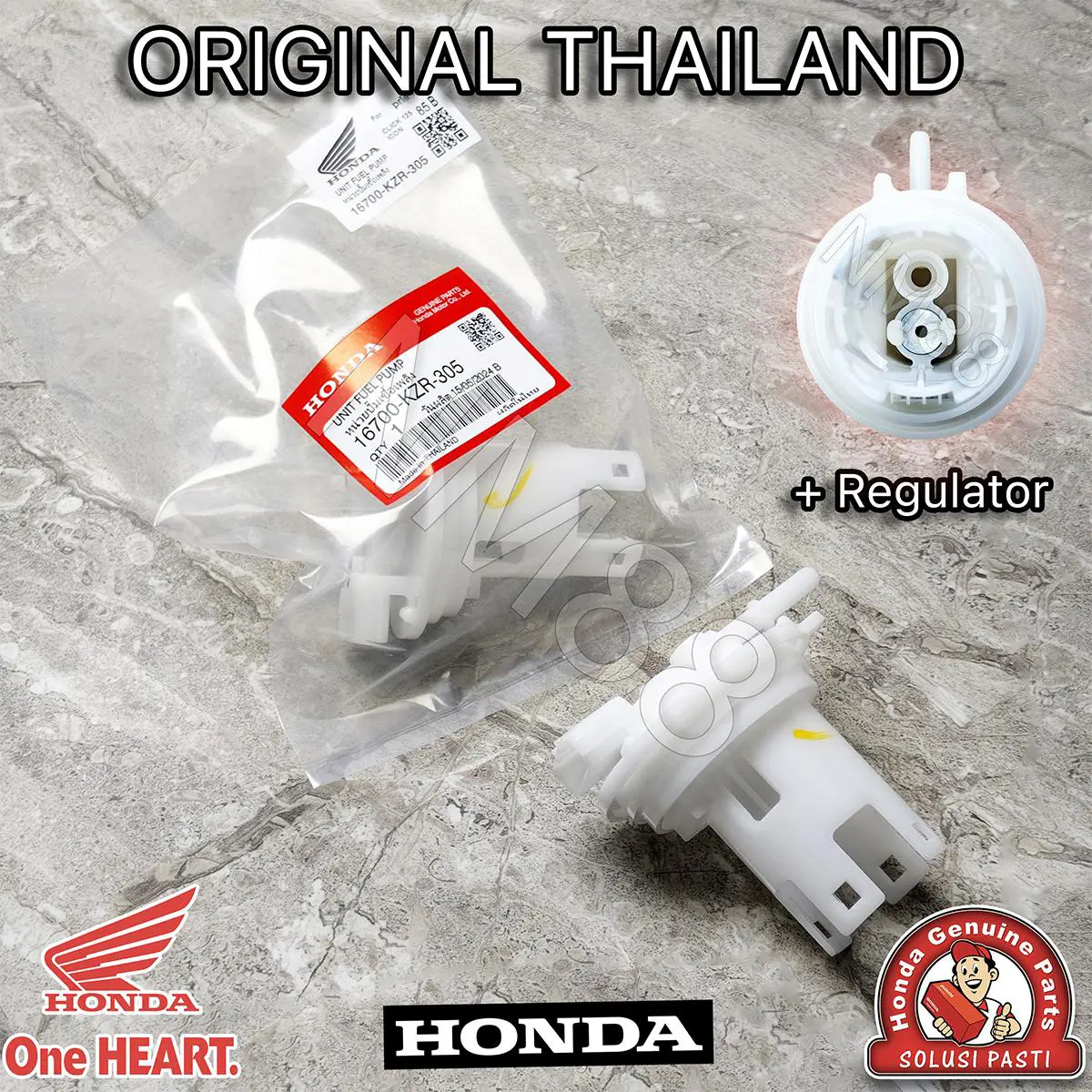 Rumah Rangka Cover Fuelpump + Baterai/Regulator Rotak BeAT FI Vario 110 125 BeAT eSP BeAT POP Genio Scoopy FI Spacy FI Supra GTR Sonic Original Thailand 16700-KZR-305