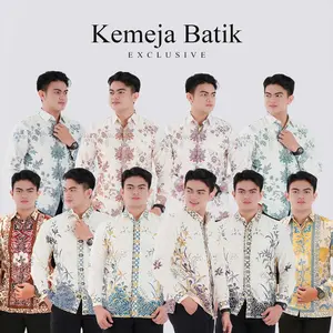 IZARABATIK Kemeja Batik Katun Exlusive Pria Simple Kondangan Tunangan Formal Non Formal Bahan Batik Katun Primisima Kualitas Terbaik
