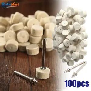 Woll Poles Mini 100PCS/Set 13MM Wol Poles Dengan 2 Shank Kuat Cocok Untuk Poles Logam Krom Roda Gerinda