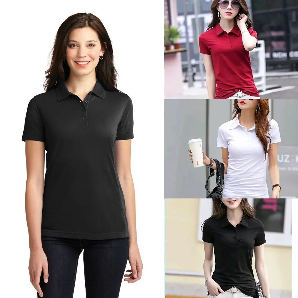 Kaos Polo Kerah Wanita Lengan Pendek/Kaos Wanita Berkerah/Kaos Polos Wanita/Kaos Wanita/Atasan Wanita Kerah