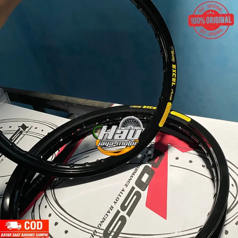(TERMURAHHHH BISA COD) VELG V ROSSI SUDAH CUSTOM STIKER TAKASAGO EXCEL ASIA UKURAN 140/160/185/215/250 ring 17 dan 18