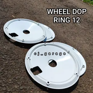 Wheeldop Metic Ring 12 UNIVERSAL ABS PUTIH set BAUD Wildop Ring 12 Semua Metik Fazio scoopy Wheel dop Doop weldop tutup velg plek cover velg 1set Depan Belakang Motor Metik Good Quality