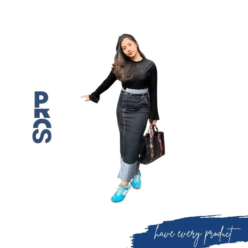 PRCS - LENORA SKIRT - ROK JEANS WANITA HIGHWAIST Panjang Pendek 0
