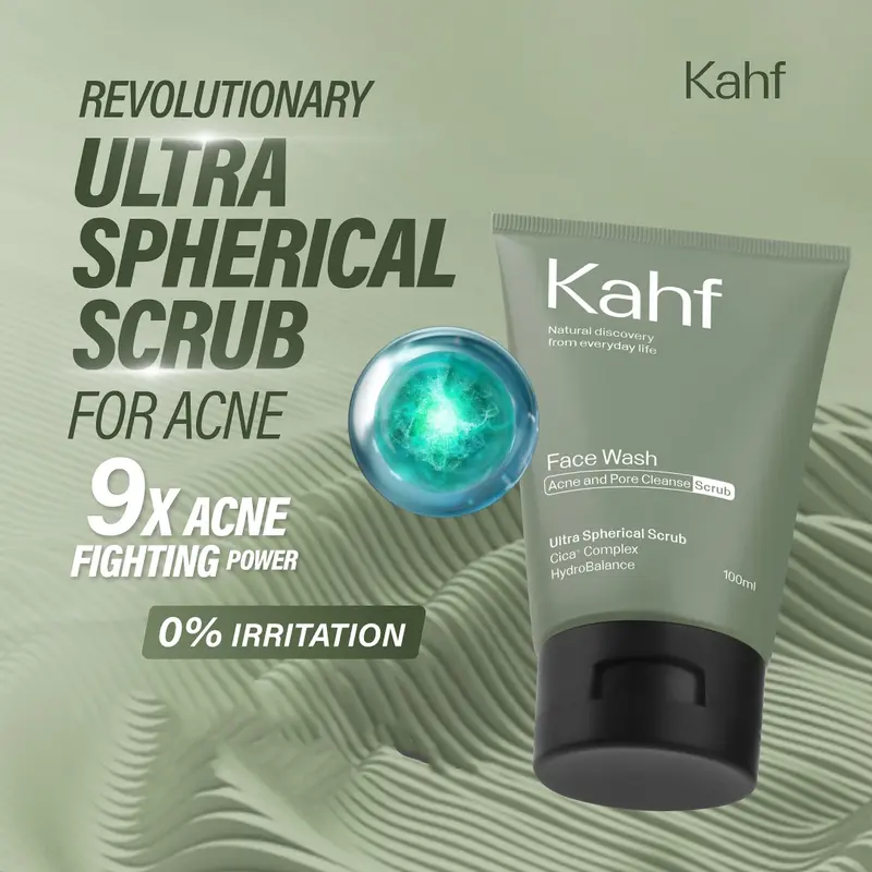 Kahf Face Wash Scrub Skincare Perawatan Wajah Pria dan Remaja untuk Kulit Berminyak Berjerawat Kusam dan Lelah Collection Acne Care, Triple Collection Oil, Skin Energizing & Brightening dan Gentle Exfoliating Scrub 7