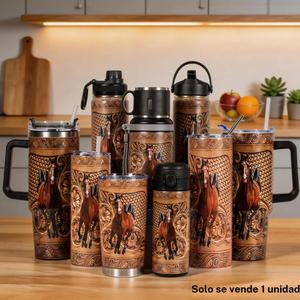Vaso de 40 oz/30 oz/22 oz/20 oz/14 oz, regalo de 1 pieza, taza de acero inoxidable, aislado y duradero, con un hermoso diseño de caballo, el regalo perfecto para amantes del caballo y equinóicos, ideal para bebidas calientes o frías #TOP PICKS