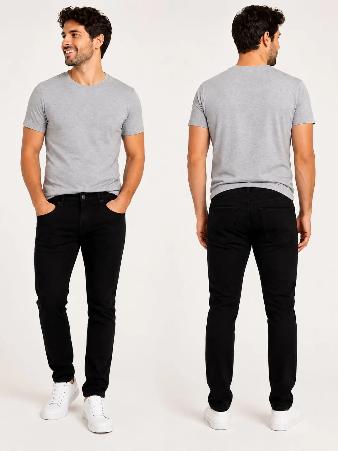 Kit 3/2/1 Calças Jeans Masculina Skinny Elastano Conforto Premium Do 36 Ao 48 Exclusivo - 3