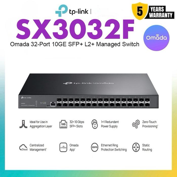 Jual Tp-Link SX3032F Omada 32-Port 10GE SFP+ L2+ Managed Switch
