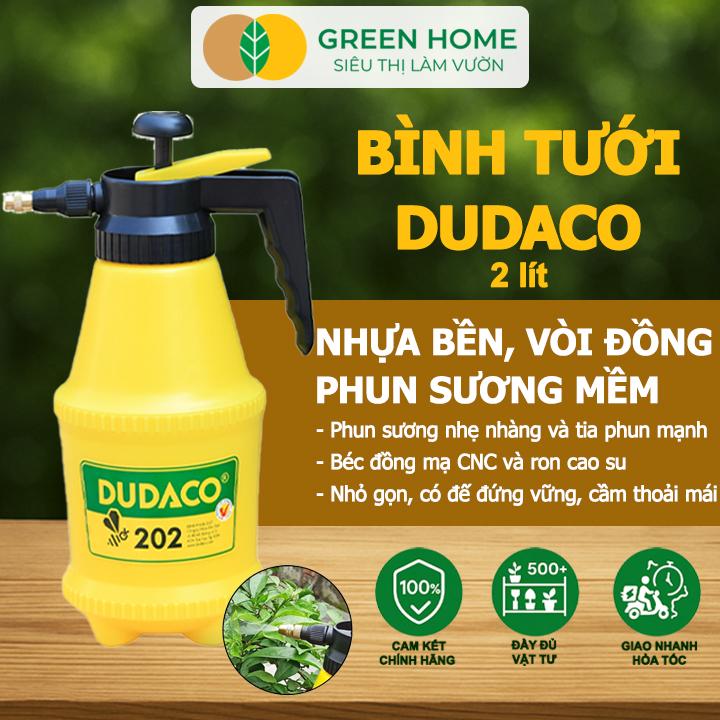 Bình Tưới Cây GreenHome Dudaco 2 Lít Phun Xa 2 Chế Độ Bơm Nhẹ Tay Bình Tưới Cây Phun Sương Bền