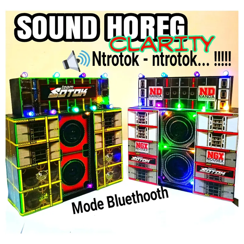 Miniatur Sound Sistem Bluthooth Siap Bunyi Batre Cas Full Lampu Led Horeg  Midle Mbedil NANDA AUDIO