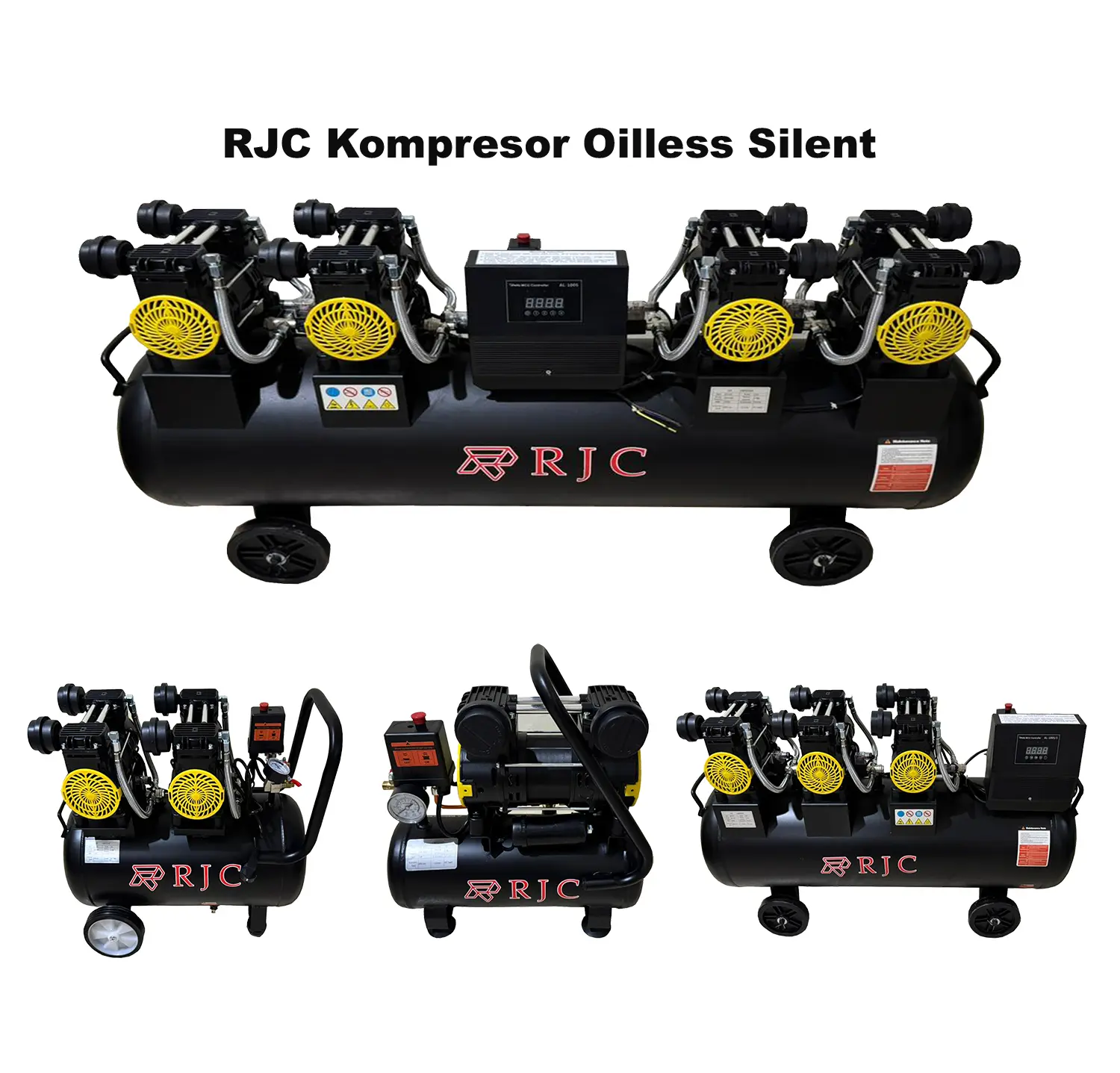 Kompresor Silent Oilless 1hp 2hp 3hp 4hp Compressor Oiless listrik 10 24 50 90 120 Liter RJC