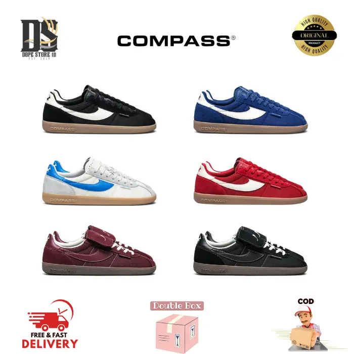 (ORIGINAL) Compass Tribune Black Gum / White Blue / Navy Gum / Home Black / Away Maroon Brand New
