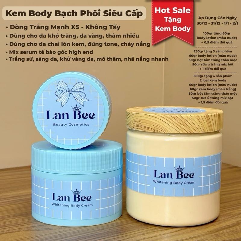  KEM BODY BẠCH PHÔI SIÊU CẤP - TRẮNG MẠNH X5 ko tẩy trắng sứ sáng da cải thiện da khó trắng lờn kem khử vàng mờ thâm nhã nắng nhanh  xanh X5  
