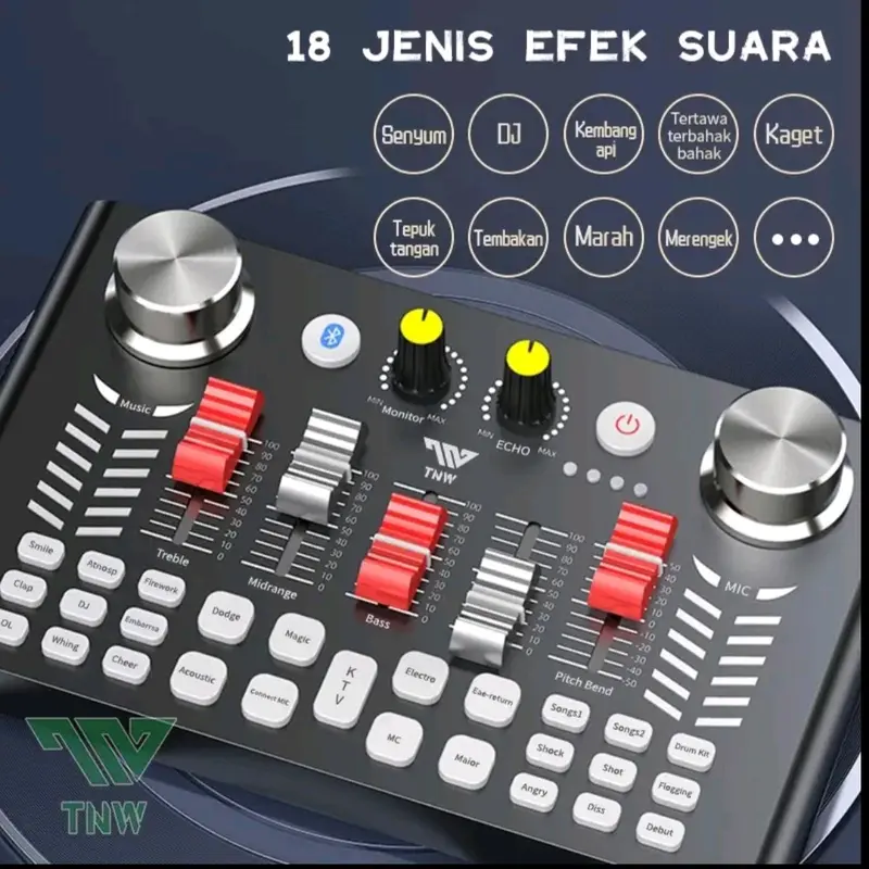 sound card TNWK _v18 sound card oudio live music terbaru Audio Earphone 4