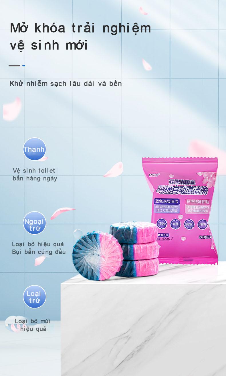 Product Introduction of 【Mua 1 Tặng 1】viên thả bồn cầu Viên Tẩy Bồn Cầu 2 in1 Viên sạch bồn cầu tẩy sạch mảng bám, Khử Mùi Hôi, diệt vi khuẩn toilet 5