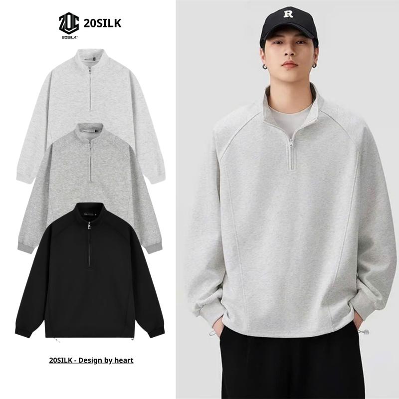Áo Sweater Half Zip Kiểu Dáng Basic - Sweater chất liệu nỉ 2 da unisex local brand - Menswear