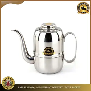 Olive Gooseneck Kettle 500 mL Teko Leher Angsa Alat Kopi V60 Seduh