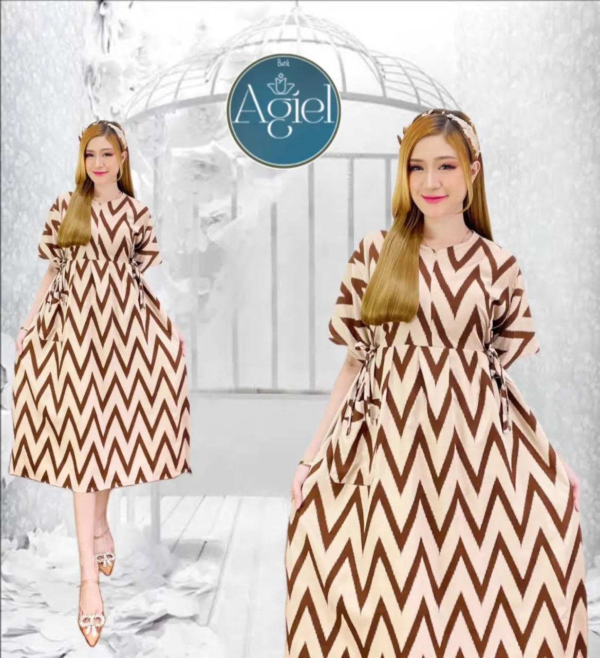 Daster Viral Wanita Rayon Premium Busui Terbaru Adem Nyaman Busui Sleting LD 110cm Dress Bumil