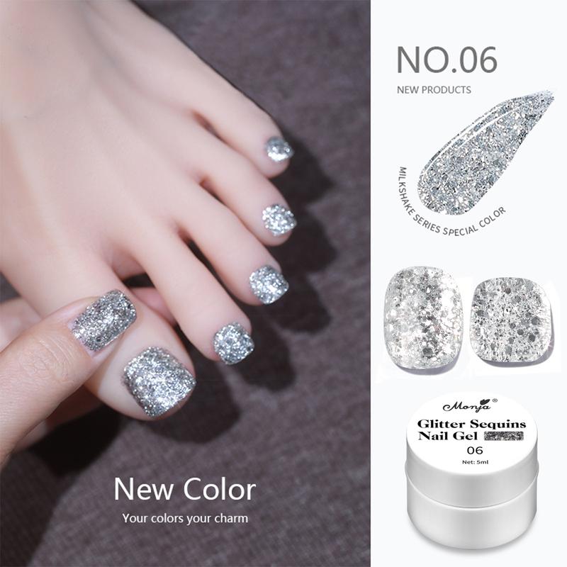 Gel Kim Tuyến Phát Sáng Lung Linh Vũ Trường Nghệ Thuật Làm Móng, Monja, Thích Hợp Cho Câu Lạc Bộ Đêm, Bán Chạy, Sơn Gel Làm Móng Kim Sa, Sơn Mài Phản Quang, Dụng Cụ Làm Móng Tự Làm