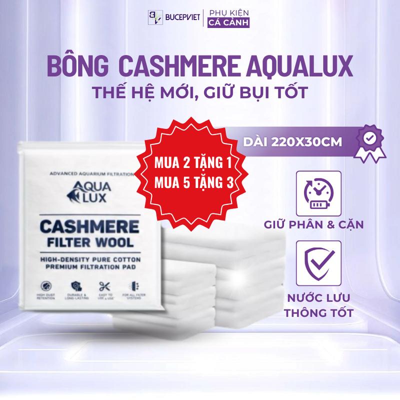 Bông Lọc Aqualux Cashmere Cho Bể Cá – Giữ Phân Cá Bụi Bẩn Tốt Thấm Nước Cao Lọc Nước Sạch Dày Bền