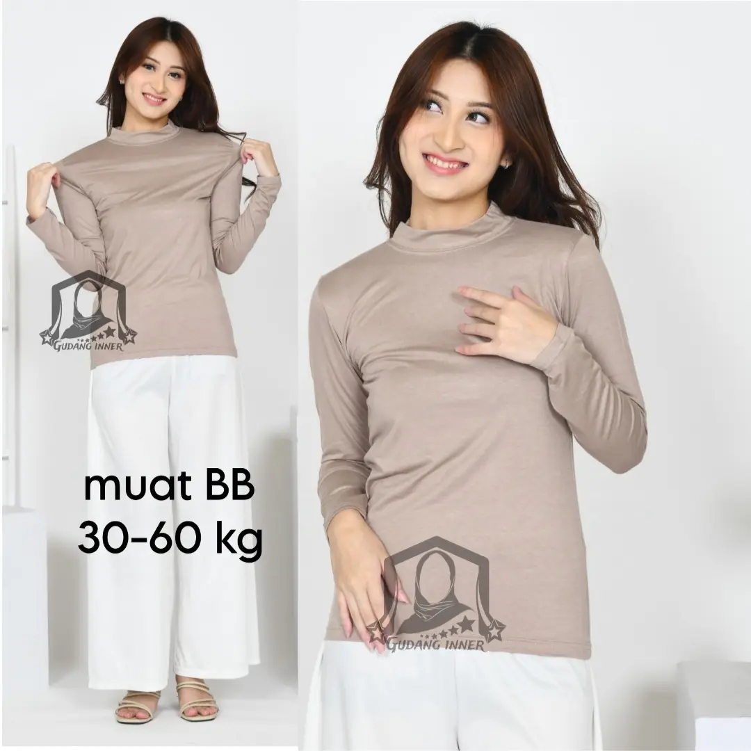 Manset Baju Polos Lengan Panjang Bahan Spandek Rayon Premium Dewasa